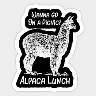 Wana Go on a Picnic Alpaca Lunch Sticker